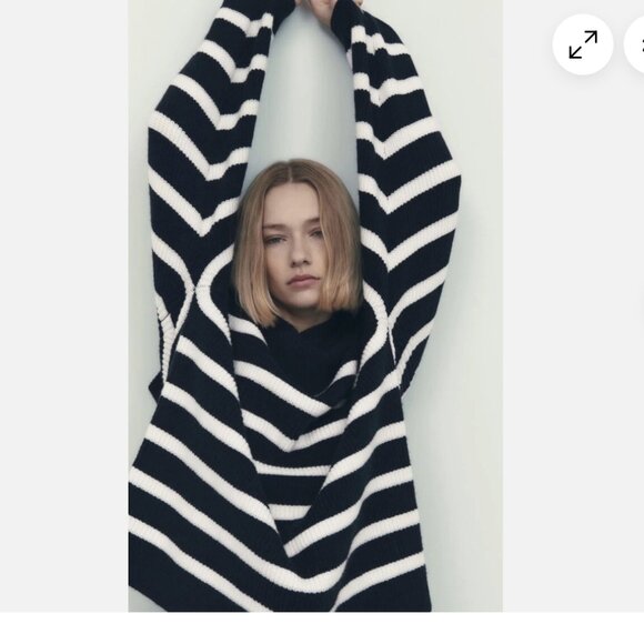 BOGO Zara Women's Striped Hoodie Sweater - Picture 3 of 12